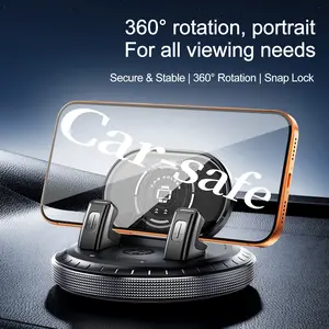 Car phone holder 360 degree rotation, suitable for car navigation in-car dashboard, horizontal and vertical screen adjustment angle, suction cup fixed non-slip mobile phone holder suitable for iPhone and Android, Suction Phone Mount