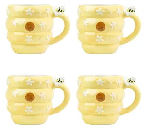 10 Strawberry Street Set of 4 Figural Mugs