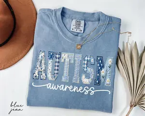 Autism Awareness Shirt, Proud Neurodiversity Support Graphic Tee, Love Acceptance Inclusion Message, Blue Puzzle Theme April Awareness Gift, SPED Teacher Mom Gift, Special Education Shirt, Soft Cotton, Made In USA, For Youth & Adult
