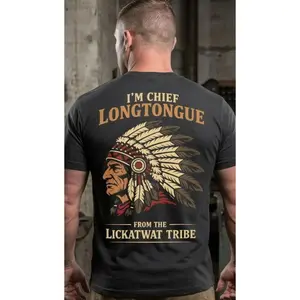 I'm Chief Longtongue From The Tribe Sweatshirt, Native America Trendy T Shirt, Warrior Mindset Art Hoodie, Unisex Sweater Pullover Tee
