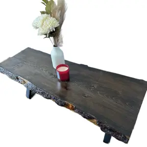 Custom Made Live Edge Coffee Table - Unique Design with Natural Finish and Elegant Style