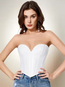 Women's Party Bralet Corset, Waist Training Fashion Tie Back Bralette, American Retro Style, Moderate Fabric, All Seasons Wear