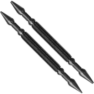 2-Piece Nail Setter Dual Head Nail Set, Dual Head Nail Setter, Spring Loaded Center Hole Punch, Hand Tool for Metal or Wood, Nail Setter Features 1/16-in, 1/32-in, 1/8-in, 3/32-in