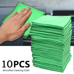 10Pcs Microfiber Cleaning Cloths Lint Free Microfiber Cleaning Towel Streak-Free Cloths Reusable Cleaning Towels with Super Absorbent for House Car Window