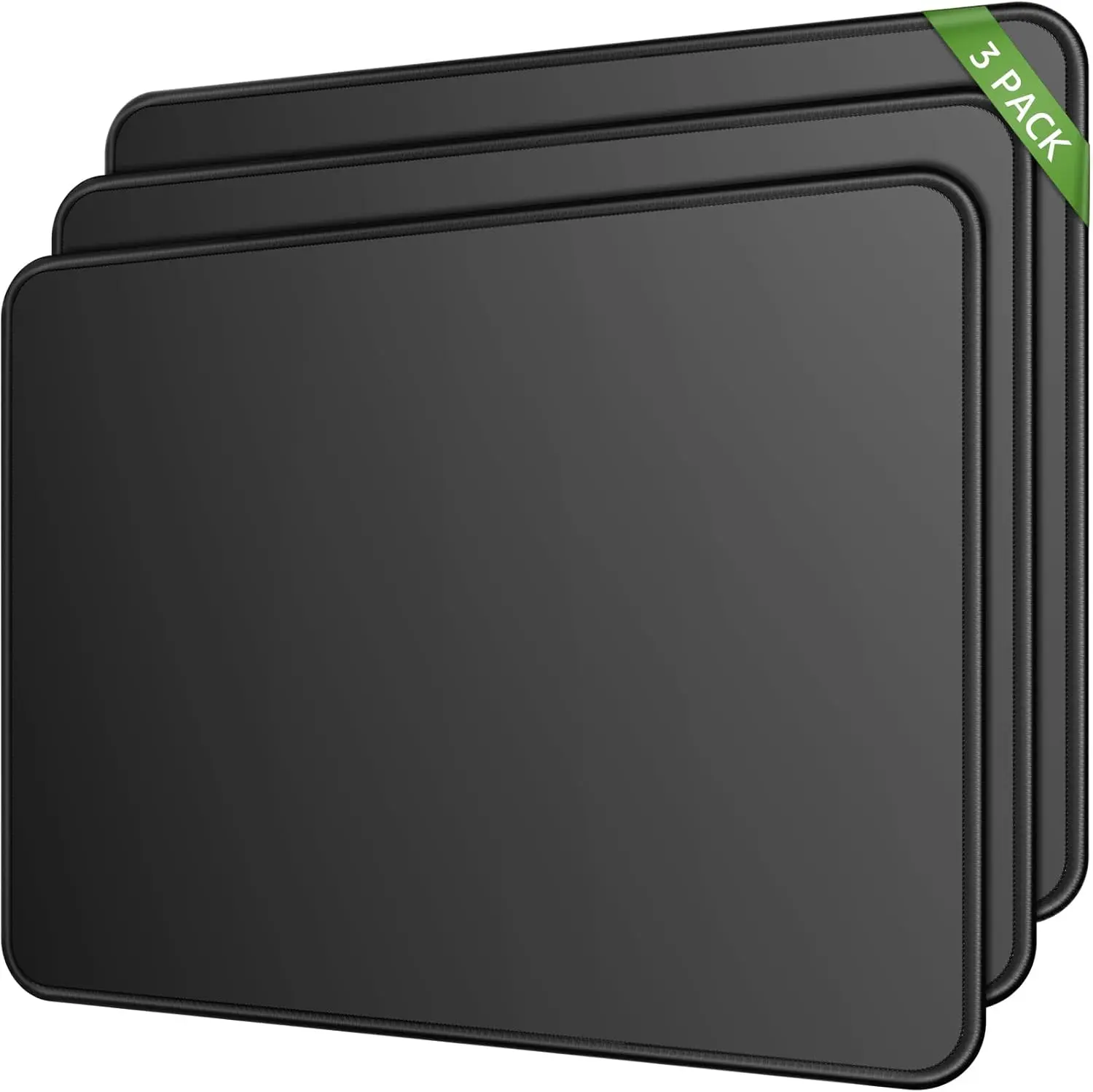 3 Pack Keyboard Mouse Pad - 30% Larger Premium-Textured Non-Slip Rubber Base, Premium Multipurpose Mousepad, Universal Mouse Pad for Computers, Office & Home Desktop Accessory