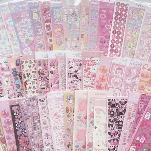 MINKYS New Arrival 3pcs 6pcs Kawaii Bear Ribbon Laser Bling Stickers DIY Scrapbook Stickers Confetti Decoration DIY Photo Frame