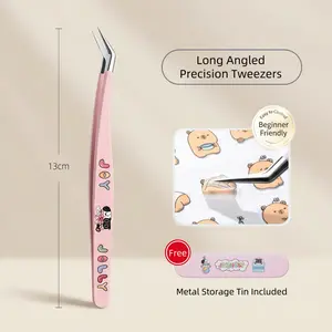 JoyJolly new scene sticker long angled precision tweezers