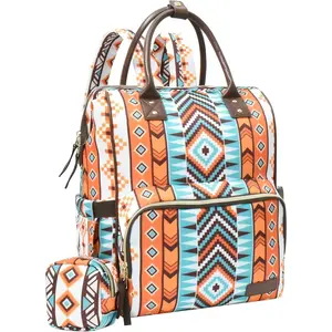 Multifunctional Big Diaper Bag Backpack Unisex for Mom Dad with Stroller Straps Pacifier Case Wrangler Style