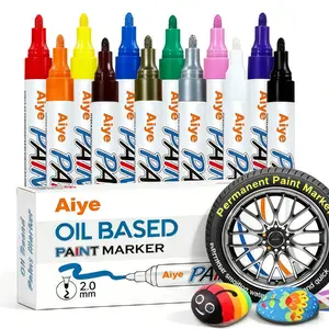 12 Colors Waterproof Tire Paint Pen - Permanent Oil-Based Marker for Rims. DIY Custom Lettering Auto Detailing Tool. Quick-Dry, Fade-Resistant. Viral #CarTok Trend Car Mods Accessories Gift for Men. Easy Application
