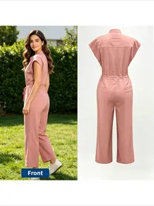 Beauty Salon SPA Uniform Nursing Workwear Scrub Jumpsuit Women Clinic Garment