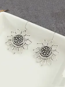 Vintage Elegant Copper Handcrafted Sunflower Earrings for Women, Simple Bohemian Style Jewelry for All Seasons, Unique Gift Idea