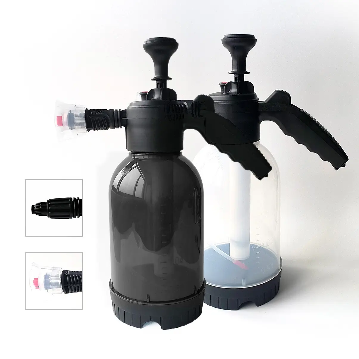 2L Handheld Foam Sprayer with Adjustable Pressure - Multipurpose 60-120 PSI Pump for Car Wash, Auto Detailing, & Gardening (Chemical-Resistant Nozzle, Quick Connect Hose, Ergonomic Grip)