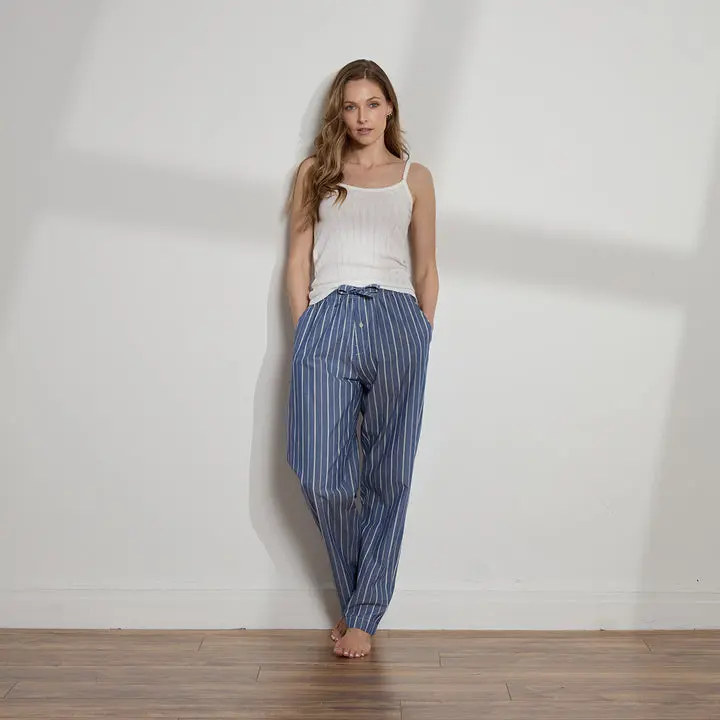 Unisex Striped Cotton Boyfriend Pant