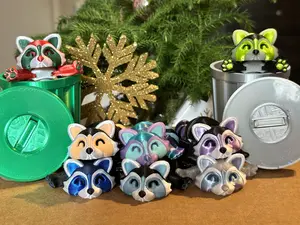 3D Printed Raccoon - Trash Pandas - Super Cute and Articulates! Great desk companion