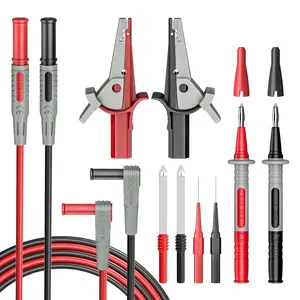 Multimeter Test Leads Kit 10 count Test  Probes 4mm Banana Plug with  Clips Wire Piercing Probes for Electrical Testing 1000V 10A