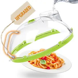 【Gracenal】 Microwave Splatter Cover, Clear Microwave Splatter Cover with Water Steamer and Handle, Kitchen Gadgets and Accessories, House Essentials for Gifts