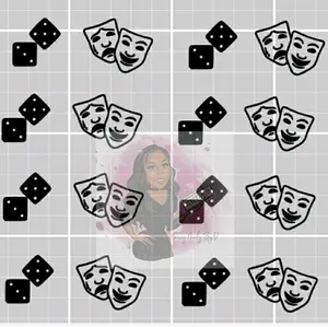 Smile/Cry Dice Stencils