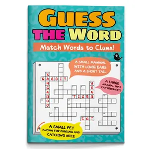 Kids Crossword Puzzle Book — Guess the Word, Match Clues, Brain Teasers for Vocabulary & Thinking Skills