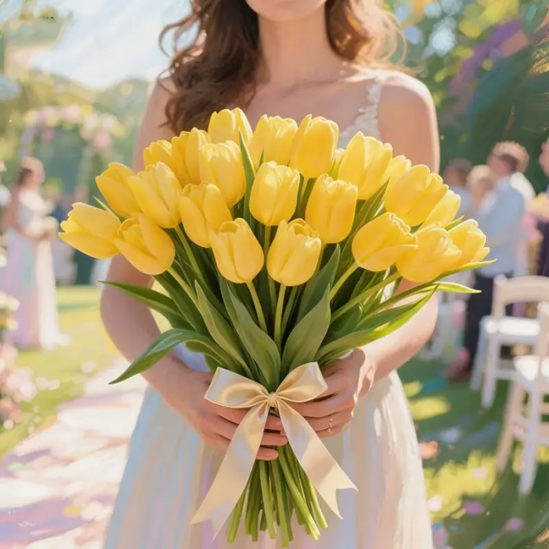36 Tulips, No Watering Needed, Never Wilts, Perfect for Busy Homeowners and Renters, Beautiful Decorative Flowers, Artificial Bouquets