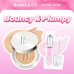 [NEW] BANILA CO Bounce Back Glam Duo | Covericious Ultimate Cover Cushion & Volume Lip Plumper | 100HR Full Coverage Cushion + Glassy Shine Volumizing Lip Plumper