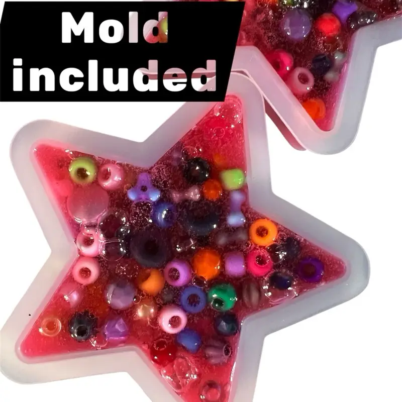 REMELTABLE (mold included) JELLIES Picking Pals Stars with beads