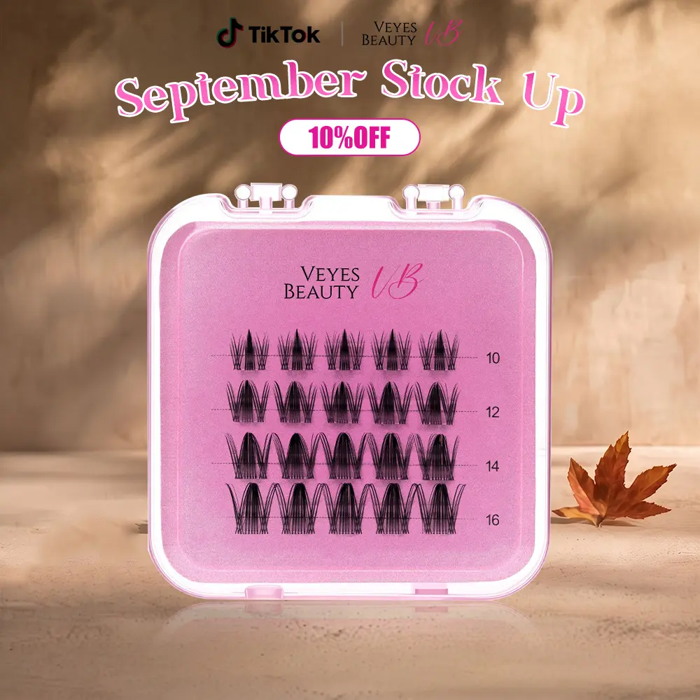VEYESBEAUTY Small Box with Four Rows of Eyelashes Manga Xtreme Sweetie Aliva Sylph Invisible Band FalseEyelash Wispy Faux Mink Lash Mixed Length DIY EyelashExtension for Self Makeup Cosmetic Application at Home
