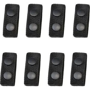 Tactical Duty Belt Keeper Stays Holders Nylon Double Snaps for 2" Belts Fixing Security Tactical Belt Accessories Adjustable Flat Buckle Closure