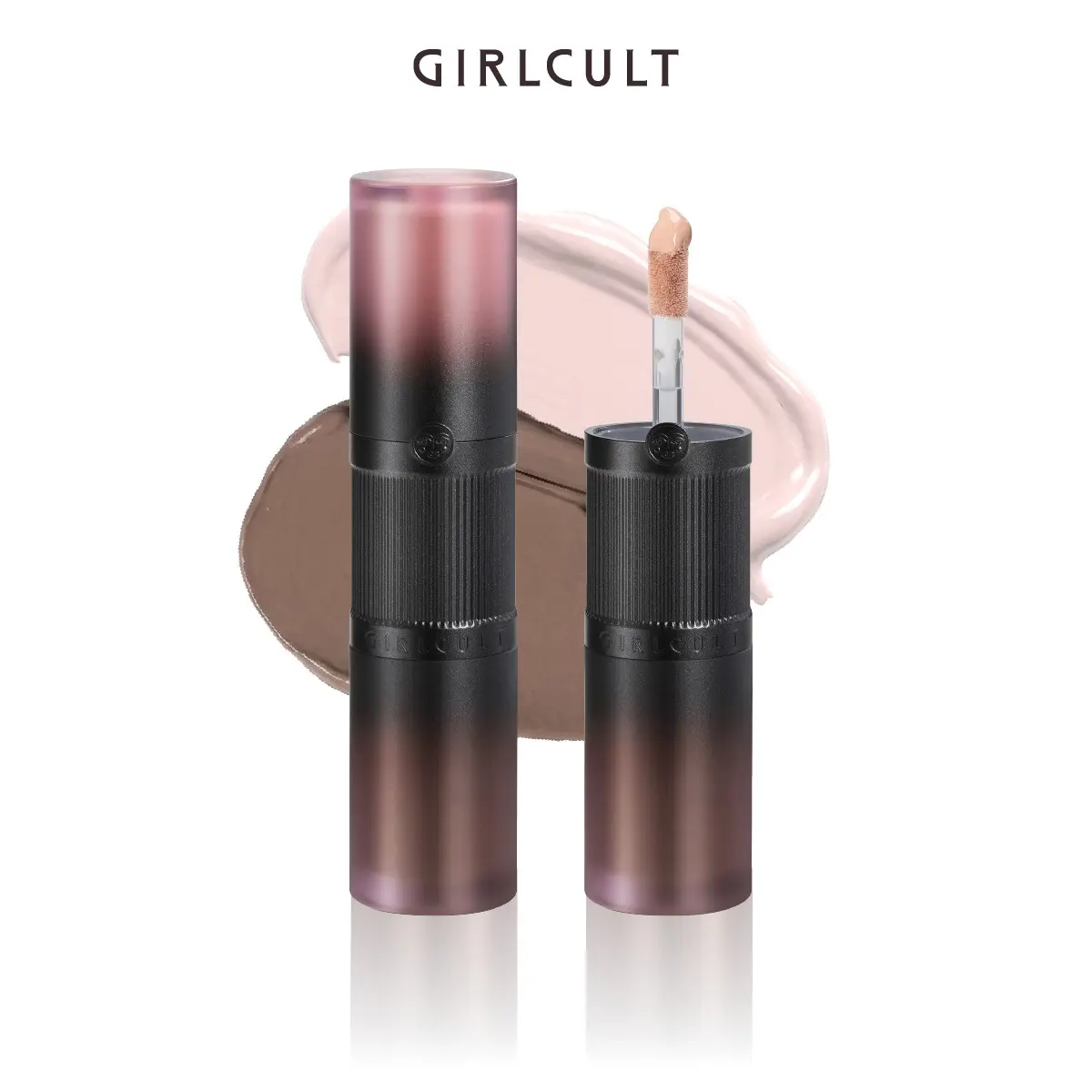 GIRLCULT Dual-Color Contour & Brightening Concealer, Concealing and Contouring, Brightening Formula Makeup, creamy silky texture, Effortless Blend, high coverage, All Day Coverage, sculpts facial contours, long-lasting and waterproof, Cosmetic