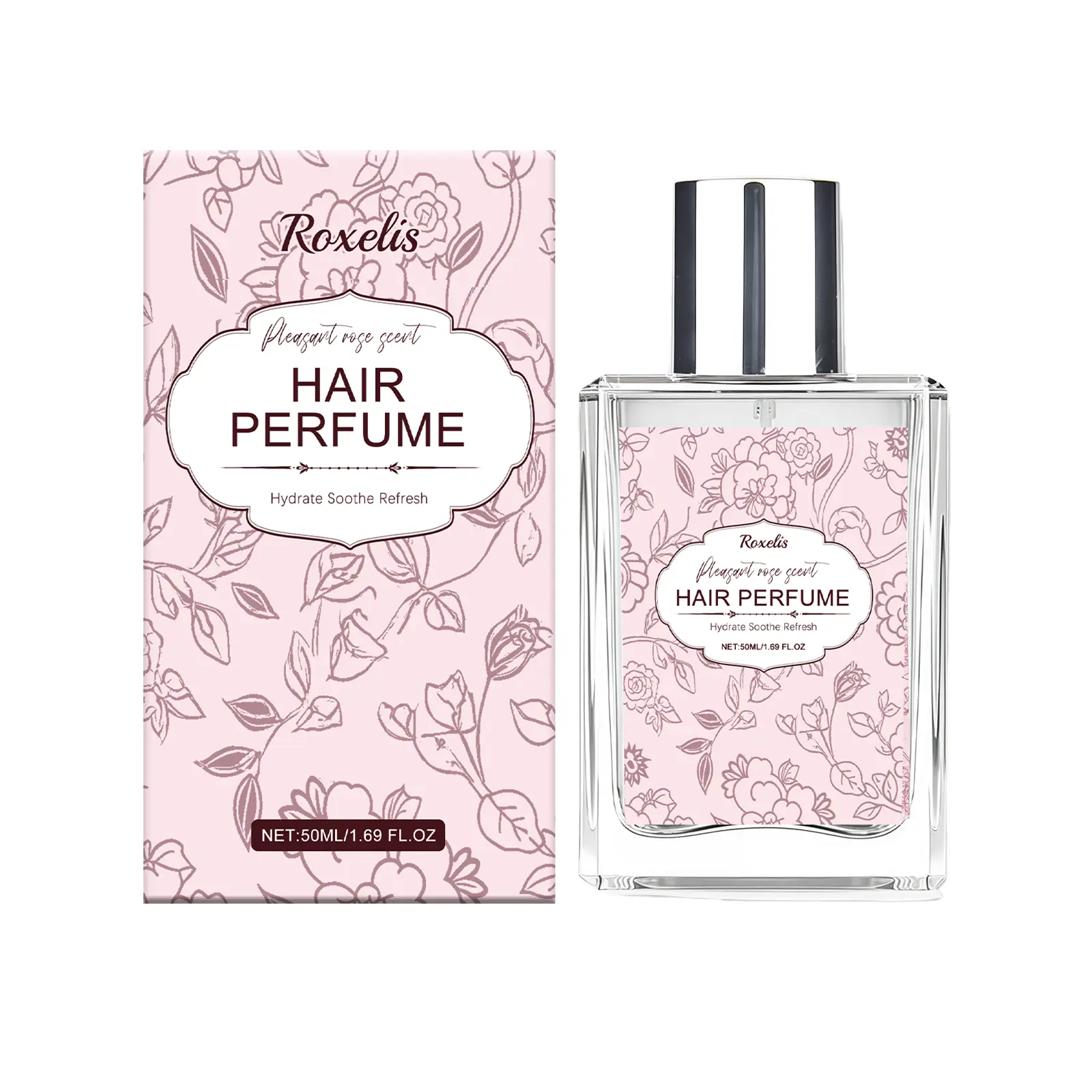 Hair Perfume for Women Soft Rose Hair Fragrance, Gentle, Natural, Fresh And Elegant Eau De Toilette, Portable Daily Hair Fragrance Spray 50ML