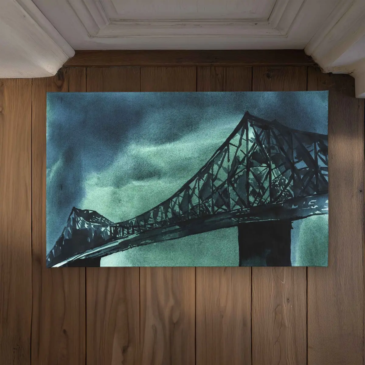 Begin Home Decor CODM2134HTCNVO 21 x 34 in. Montreal Jacques-Cartier Bridge Door Mat - Home Decor