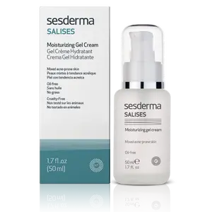 Sesderma SALISES Moisturizing Gel Cream for Normal & Combined Acne-Prone Skin 50ml Oil-Free Hydrating Formula - Hydrate