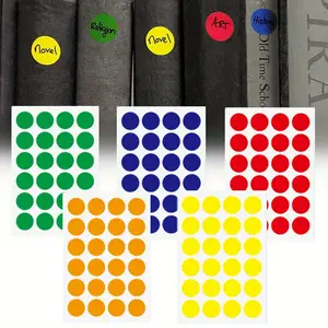 1200Pieces 3/4 Inch Round Color Coding Labels - Adhesive Dot Stickers in 5 Vibrant Colors for Inventory Management & Document Sorting - Home Improvement.