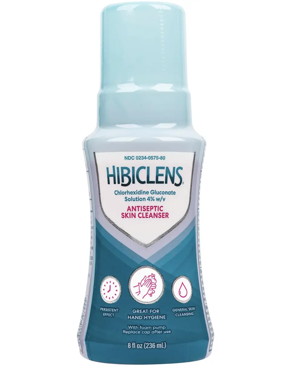 Hibiclens – Antimicrobial and Antiseptic Soap and Skin Cleanser – 8 oz with Foaming Pump – for Home and Hospital – 4% CHG