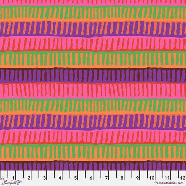 Fabric FreeSpirit Kaffe Fassett Collective Red Zipper Stripe August 2025 by the Quarter Yard PWBM103.RED