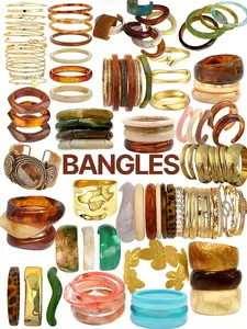 Women's Vintage Bohemian Acrylic Resin Bracelet Set (4/6/8pcs) - Geometric Asymmetric, Tie Dye, Blue Green Pink, Carved Textured Gold-Tone Wide Cuff Bangles, Y2K Cute Costume Jewelry for Summer Vacation Daily Use