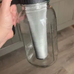 Old Brew Coffee Maker 64 oz Mason Jar Pitcher with Stainless Steel Filter & BPA-Free Lid for Cold Brew Iced Tea & Easy Cleaning