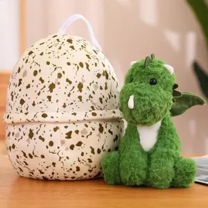 2 in 1 Dinosaur Plush Toy and Egg Shaped Doll, Cute Stuffed Dinosaurs for Kids, Perfect Birthday Gift, Soft Transformable Animal Toys for Toddlers, Unique Dinosaur Egg Designs, Plush Toys for Playing and Napping