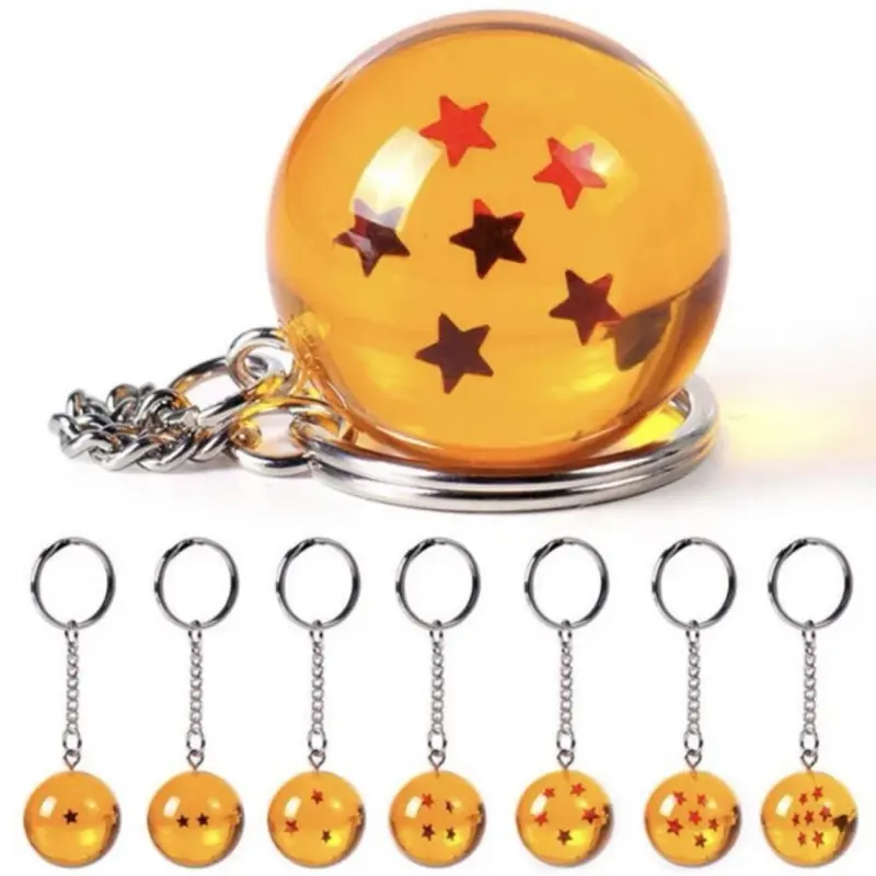 Star Orb Keychain - Dragon Ball Inspired Durable Silicone Round Design ...