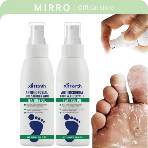 Tea Tree Oil Foot Spray - Herbal Liquid (3.0 to 5.9 fl. oz.), Anti-Fungal Nail Care, Anti-Bacterial Deodorizing Hydrate Sanitizer for Adults with Normal & Sensitive Skin
