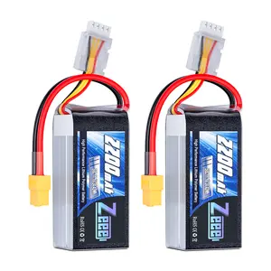 Zeee 3S 2200mAh Lipo Battery 11.1V 50C Shorty Pack Battery with XT60 Plug for RC Car Truck RC Vehicles Boat Drone RC Airplane Quadcopter Helicopter FPV Racing Hobby Models(2 Pack) Fast Brushless rcheli Double Camera Indoor Flying Drone Toy