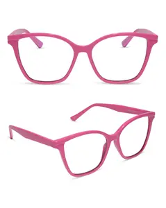 DIFF Leah Bubblegum Pink Blue Light Readers - Lightweight Cat Eye Frame for Reduced Eye Strain