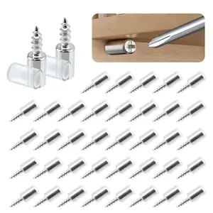 Shelf Support Pegs,Self-shelf support peg Self- partition tray Tapping Screws Cabinet Laminate Support,Shelf Pegs Pins with Non-Slip Sleeve, ShelfPegs for Shelves, Self-Tapping Screws ShelfSupport Pegs for Furniture Bookcase ShelfCabinet Closet