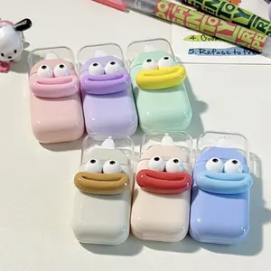 Cute Funny Large Mouth Correction Tape Set, Mixed Colors, Portable Size Proofreading Tape, Smooth Glazed Design, Student Supplies, Office Use, Writing Tools, Stationery