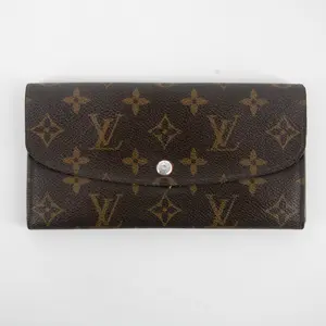 Pre-owned Louis Vuitton Canvas small leather goods Monogram Emilie Wallet #2276