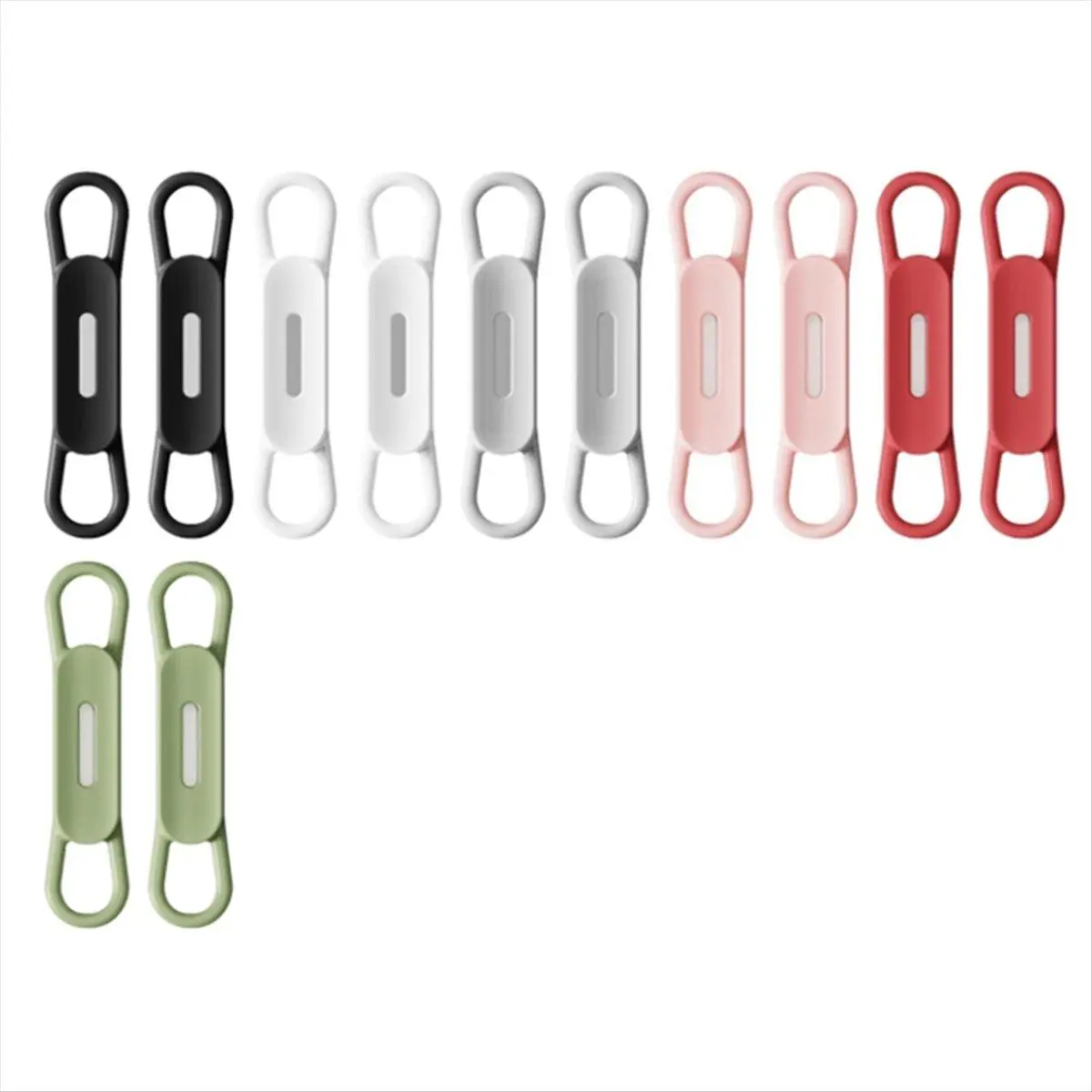 12-Pack Silicone Adjustable Pen Pencil Holder with 6-20mm Adjustable Loops, Magnetic Hold for Desk/Refrigerator, Car Exterior Decoration, Office Use to Secure Pens (Multi), Pens Securement