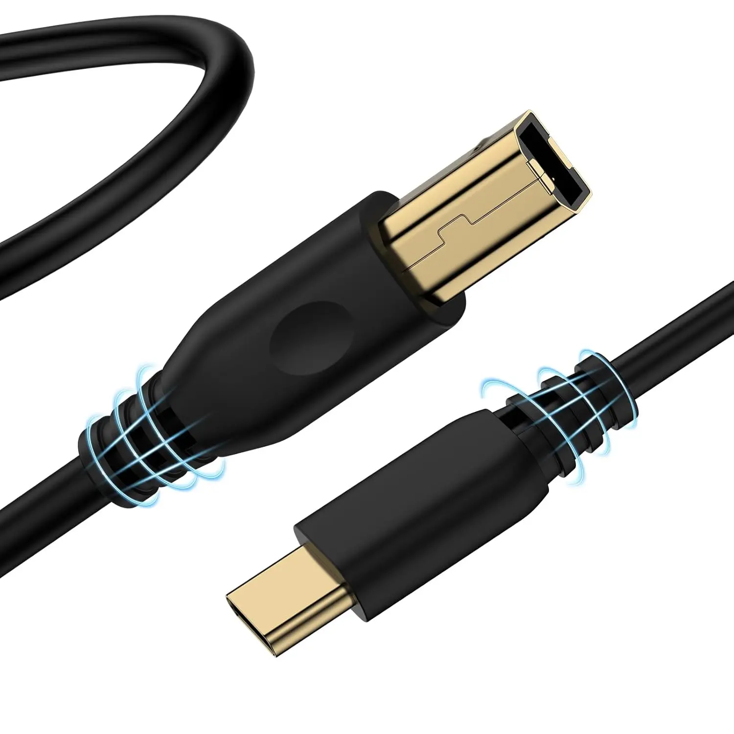 USB C Printer Cable 10ft , Computer to Printer Cable, High Speed USB C to USB B 2.0 Printing Cord, MIDI & Scanner Cord for Brother, Epson, HP, Canon, Yamaha, MacBook Pro/Air, Thunderbolt 3/4, Laptops