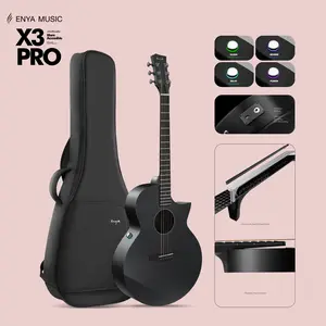 【Enya X3 PRO Acoustic-Electric Guitar】MINI Carbon Fiber Travel Guitar - 36" 3/4 Size with Built-in Effects & Wireless Speaker, Includes Gig Bag & Cables - Ideal for Professional & Stage Performance  Christmas Gift, TikTokShopHolidayHaul