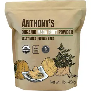 Organic Maca Root Powder, 1 lb, Gelatinized for Enhanced Bioavailability, Gluten Free, Non GMO