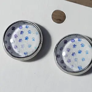 10mm Paw Prints Straight Post Earrings