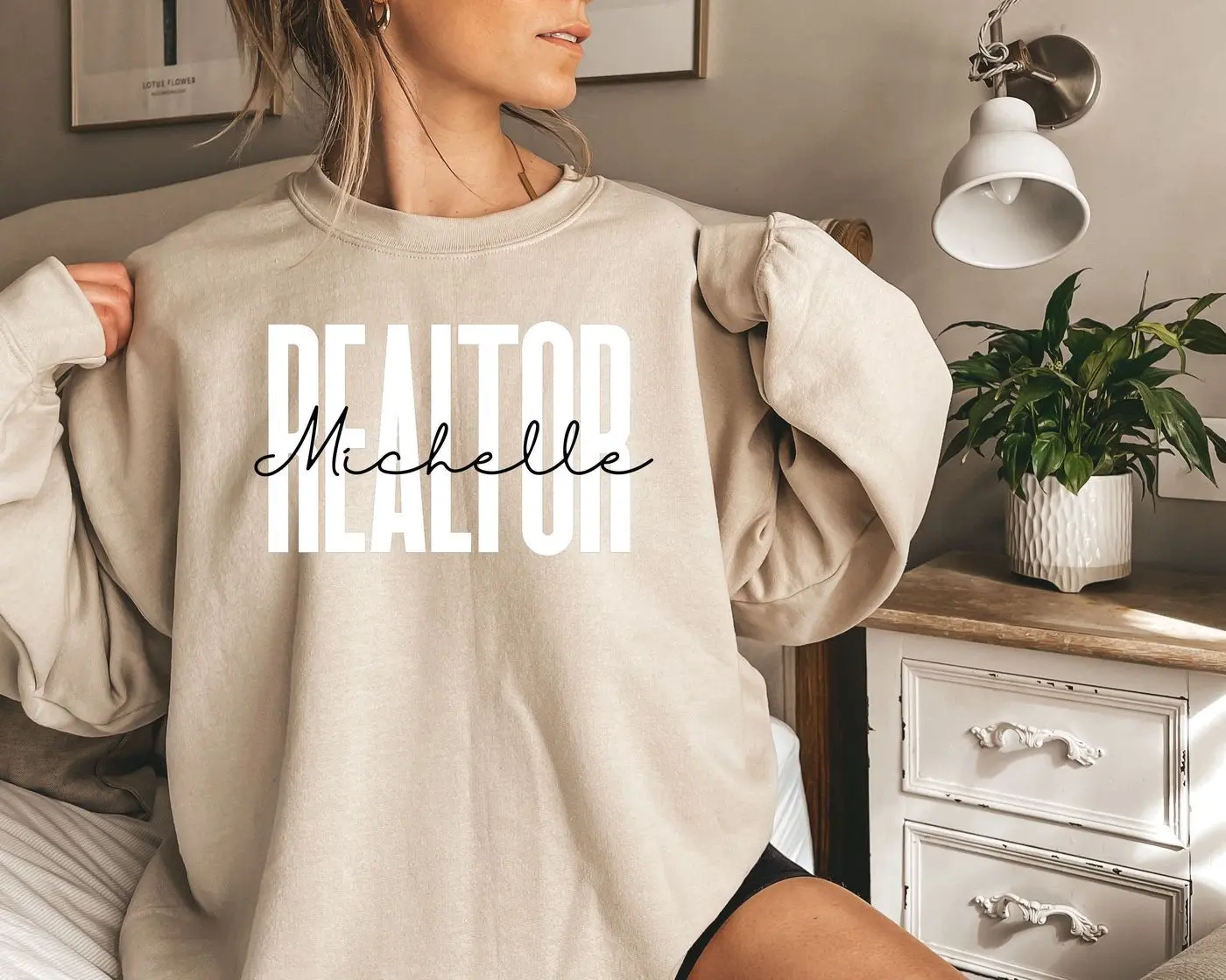 Personalized realtor shirt, sweatshirt, hoodie, long sleeve, custom gift for real estate agent, custom name realtor gift